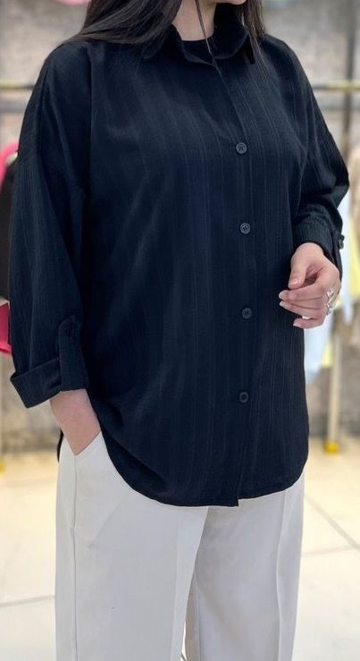 شومیز زنانه مشکی مدل مچ پاگون